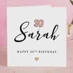 Personalised 30th Birthday Card - Celebrate 30 Today with Custom Balloon Design - Special Milestone Thirtieth Greeting