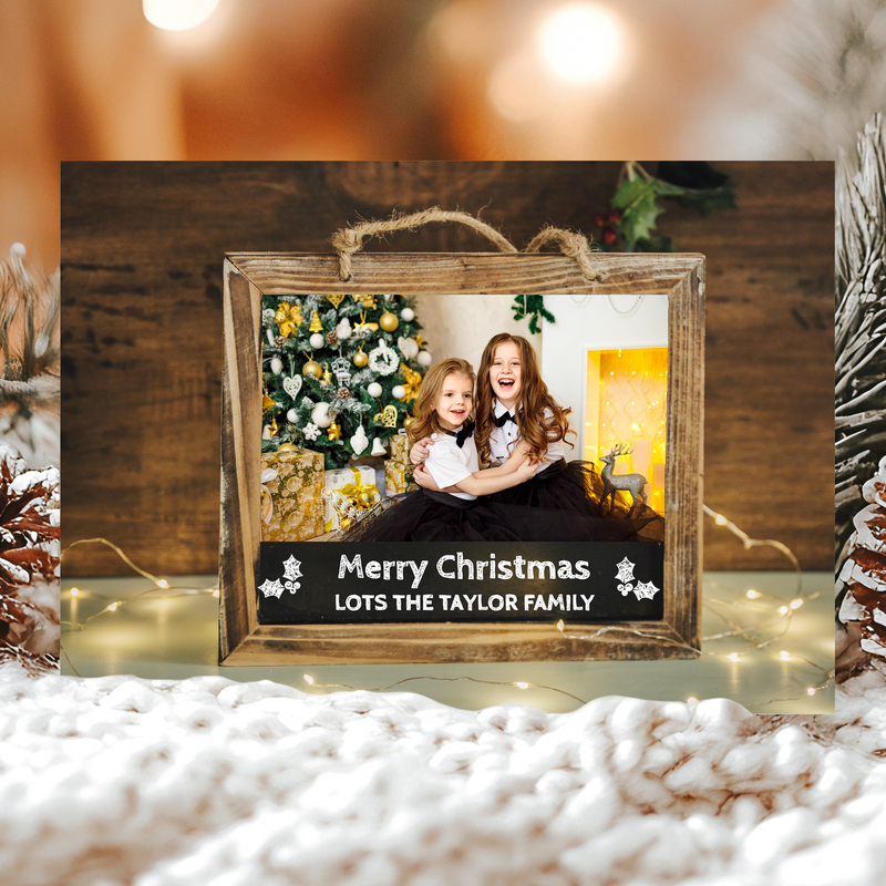 FLAT Xmas Cards From Children, Personalised Photo Christmas Cards