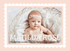 FOLDED Border Baby Girl Thank You Cards