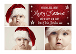 FLAT Customised Family Photo Christmas Cards, Personalised Festive Cards