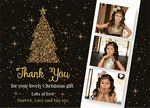 FLAT Custom Photo Christmas Thank You Cards, Children Personalised Thank you for my gift Cards